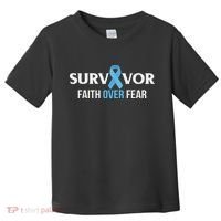 Prostate Cancer Awareness Survivor Gift Light Blue Ribbon Toddler T-Shirt thumb 0