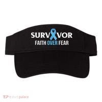 Prostate Cancer Awareness Survivor Gift Light Blue Ribbon Visor thumb 0
