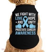 Prostate Cancer Awareness Love Hope Unity Light Blue Ribbon Doggie Tank thumb 0