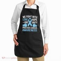 Prostate Cancer Awareness Love Hope Unity Light Blue Ribbon Apron thumb 2