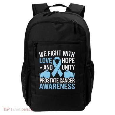 Prostate Cancer Awareness Love Hope Unity Light Blue Ribbon Backpack