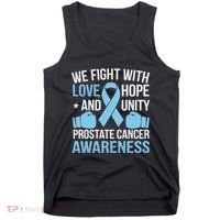 Prostate Cancer Awareness Love Hope Unity Light Blue Ribbon Tank Top thumb 0