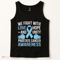 Prostate Cancer Awareness Love Hope Unity Light Blue Ribbon Tank Top thumb 2