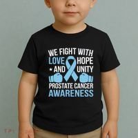 Prostate Cancer Awareness Love Hope Unity Light Blue Ribbon Toddler T-Shirt thumb 2