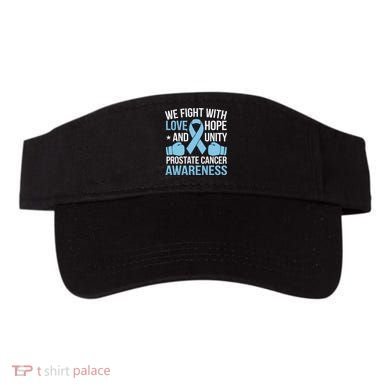 Prostate Cancer Awareness Love Hope Unity Light Blue Ribbon Visor