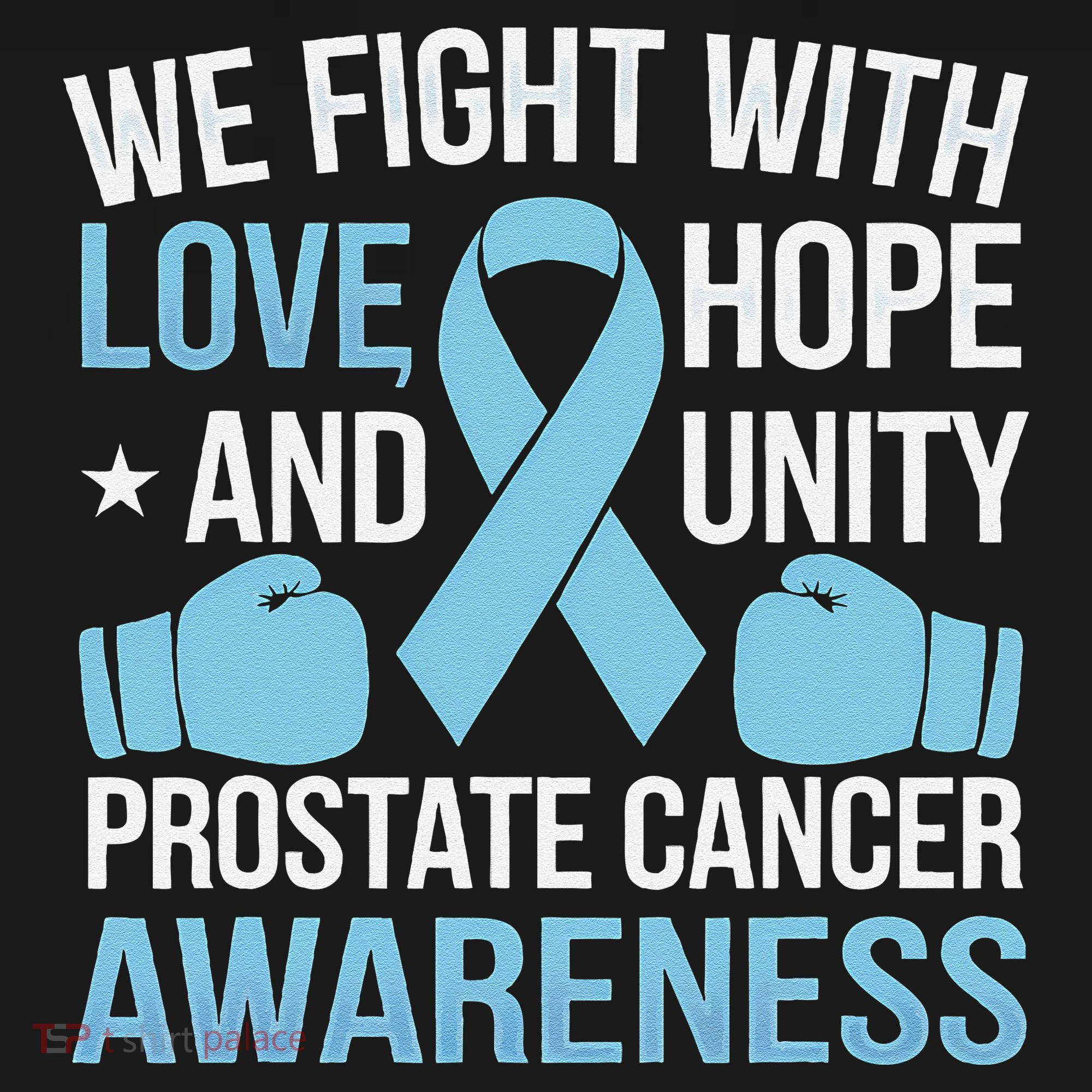Prostate Cancer Awareness Love Hope Unity Light Blue Ribbon Visor