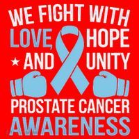 Prostate Cancer Awareness Love Hope Unity Light Blue Ribbon Santa Hat thumb 1