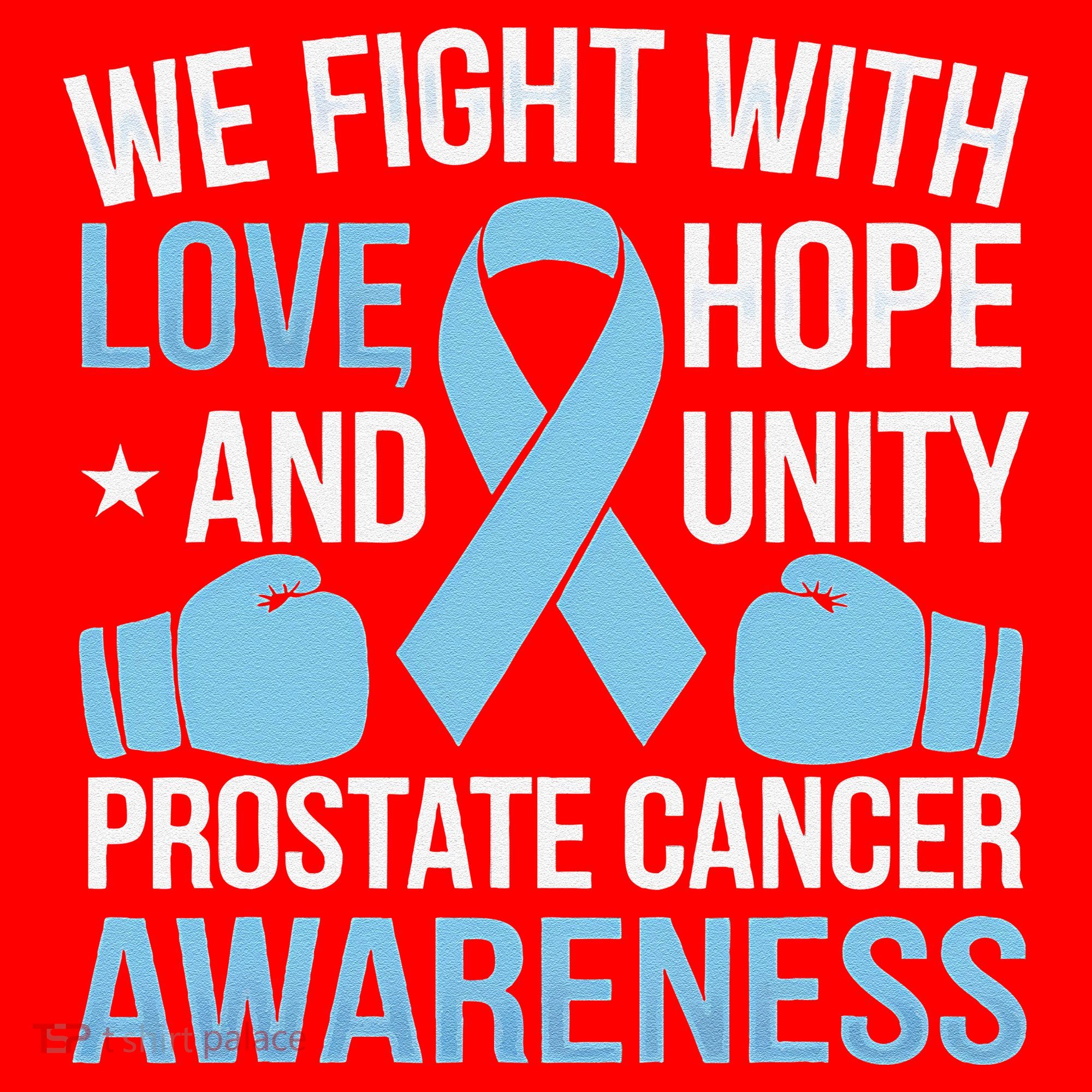 Prostate Cancer Awareness Love Hope Unity Light Blue Ribbon Santa Hat