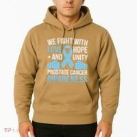 Prostate Cancer Awareness Love Hope Unity Light Blue Ribbon Hoodie thumb 2