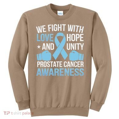 Prostate Cancer Awareness Love Hope Unity Light Blue Ribbon Sweatshirt