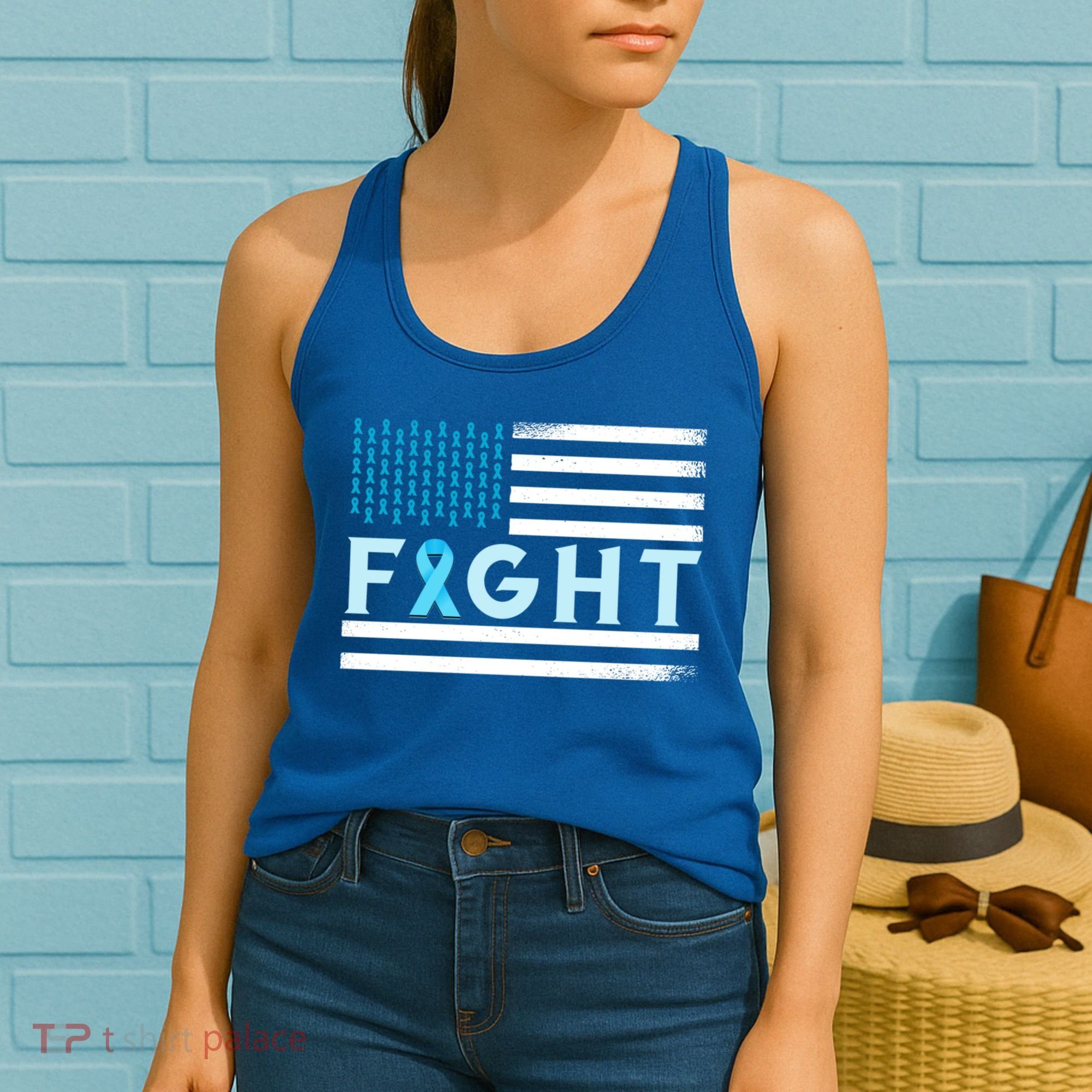 Prostate Cancer America Fight Prostate Cancer Awareness Gift Women's Tank Top