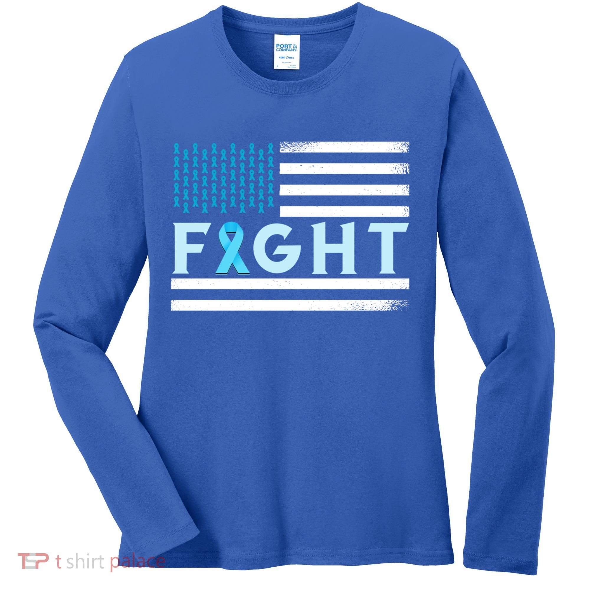 Prostate Cancer America Fight Prostate Cancer Awareness Gift Women's Long Sleeve Shirt