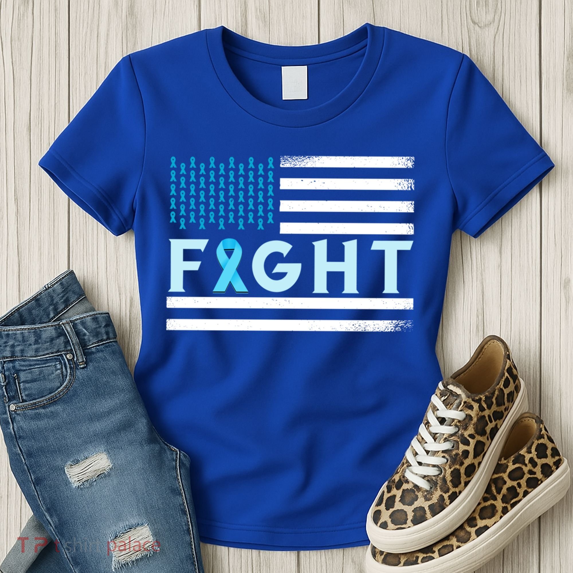 Prostate Cancer America Fight Prostate Cancer Awareness Gift Women's T-Shirt