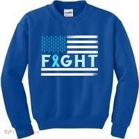 Prostate Cancer America Fight Prostate Cancer Awareness Gift Kids Sweatshirt thumb 0