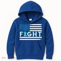 Prostate Cancer America Fight Prostate Cancer Awareness Gift Kids Hoodie thumb 0