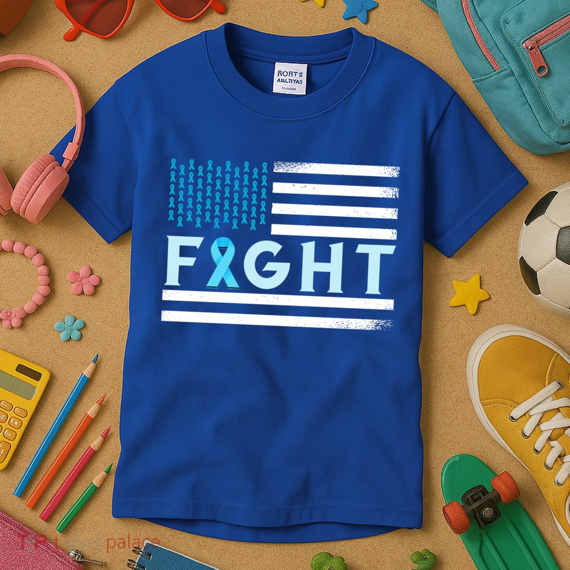 Prostate Cancer America Fight Prostate Cancer Awareness Gift Kids T-Shirt