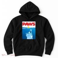 PAWS Cat And Yellow Rubber Duck Cute Kitten Funny Cat Parody Hoodie thumb 0