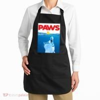 PAWS Cat And Yellow Rubber Duck Cute Kitten Funny Cat Parody Apron thumb 2