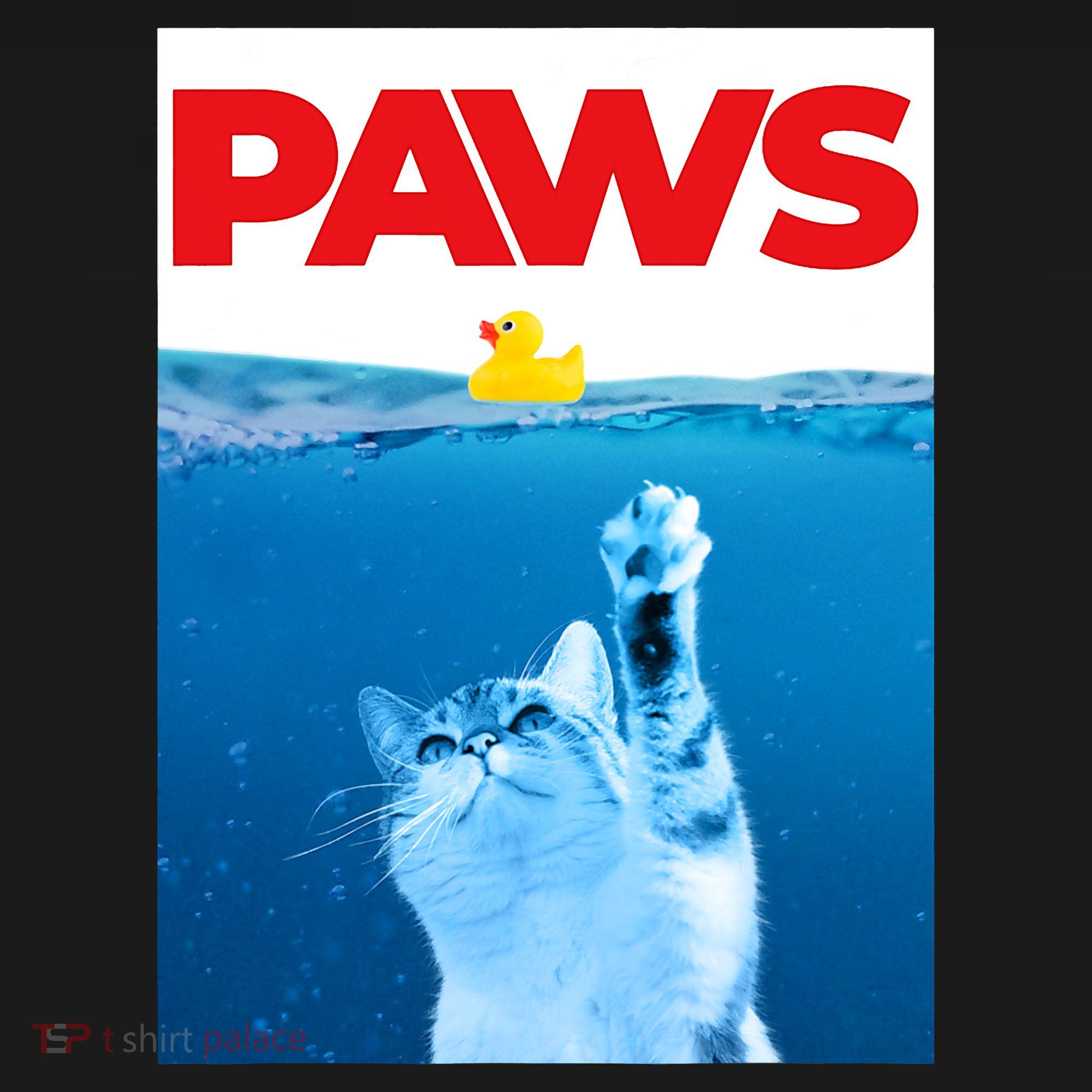 PAWS Cat And Yellow Rubber Duck Cute Kitten Funny Cat Parody Sweatshirt