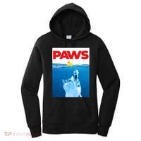 PAWS Cat And Yellow Rubber Duck Cute Kitten Funny Cat Parody Women's Hoodie thumb 0