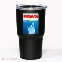 PAWS Cat And Yellow Rubber Duck Cute Kitten Funny Cat Parody Tumbler thumb 0