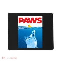PAWS Cat And Yellow Rubber Duck Cute Kitten Funny Cat Parody Mousepad thumb 0