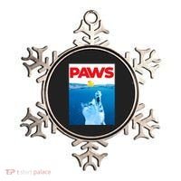 PAWS Cat And Yellow Rubber Duck Cute Kitten Funny Cat Parody Ornament thumb 0