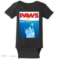PAWS Cat And Yellow Rubber Duck Cute Kitten Funny Cat Parody Baby Bodysuit thumb 0