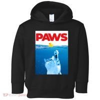 PAWS Cat And Yellow Rubber Duck Cute Kitten Funny Cat Parody Toddler Hoodie thumb 0