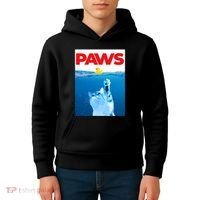 PAWS Cat And Yellow Rubber Duck Cute Kitten Funny Cat Parody Kids Hoodie thumb 4