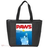 PAWS Cat And Yellow Rubber Duck Cute Kitten Funny Cat Parody Tote Bag thumb 0
