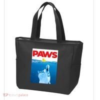 PAWS Cat And Yellow Rubber Duck Cute Kitten Funny Cat Parody Tote Bag thumb 3