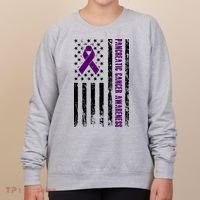 Pancreatic Cancer Awareness Purple Ribbon Women's Sweatshirt thumb 0