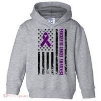Pancreatic Cancer Awareness Purple Ribbon Toddler Hoodie thumb 0