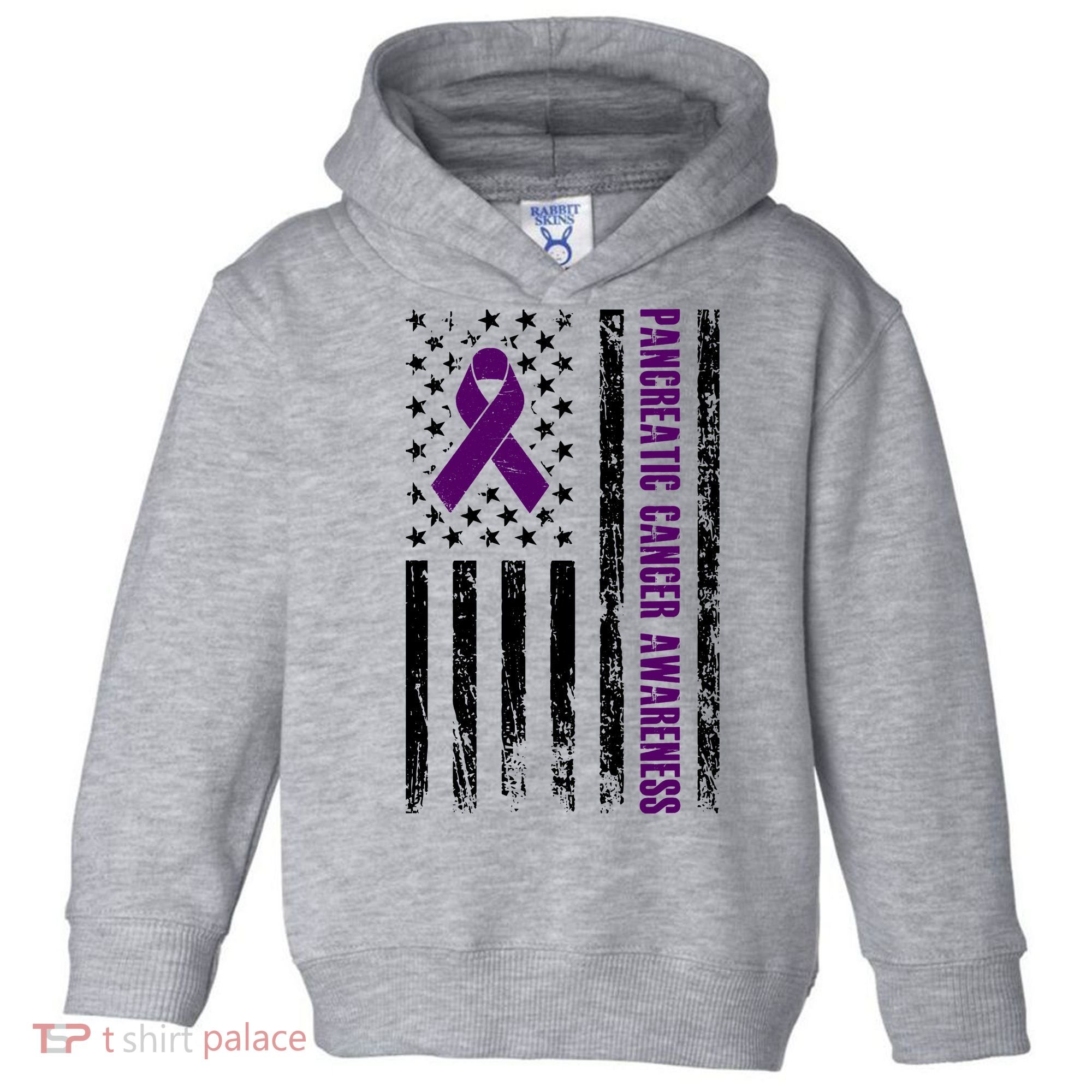 Pancreatic Cancer Awareness Purple Ribbon Toddler Hoodie