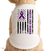 Pancreatic Cancer Awareness Purple Ribbon Doggie Tank thumb 0