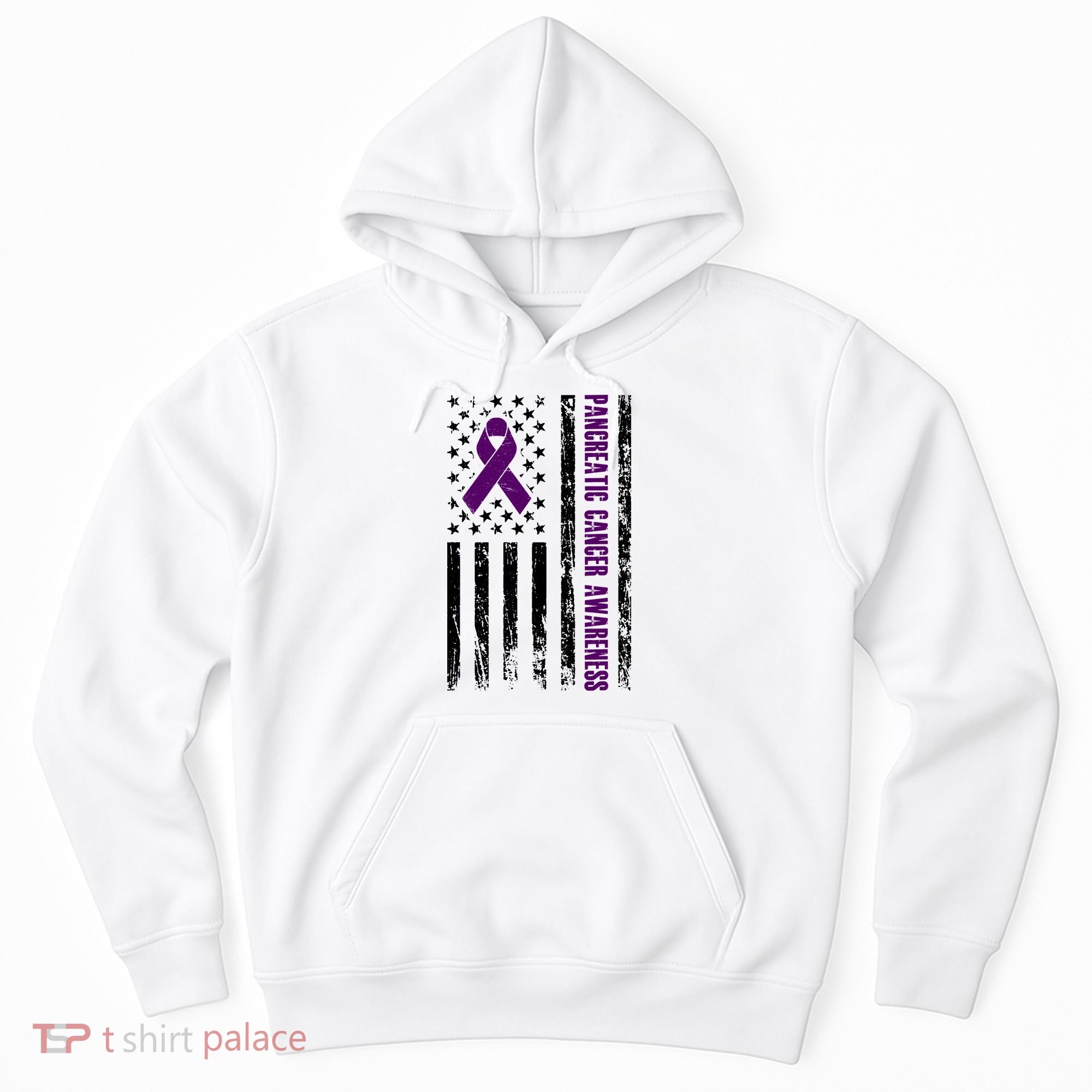 Pancreatic Cancer Awareness Purple Ribbon Hoodie