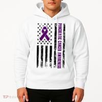 Pancreatic Cancer Awareness Purple Ribbon Hoodie thumb 2