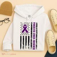 Pancreatic Cancer Awareness Purple Ribbon Hoodie thumb 4