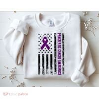 Pancreatic Cancer Awareness Purple Ribbon Sweatshirt thumb 2