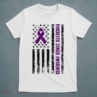 Pancreatic Cancer Awareness Purple Ribbon T-Shirt thumb 5