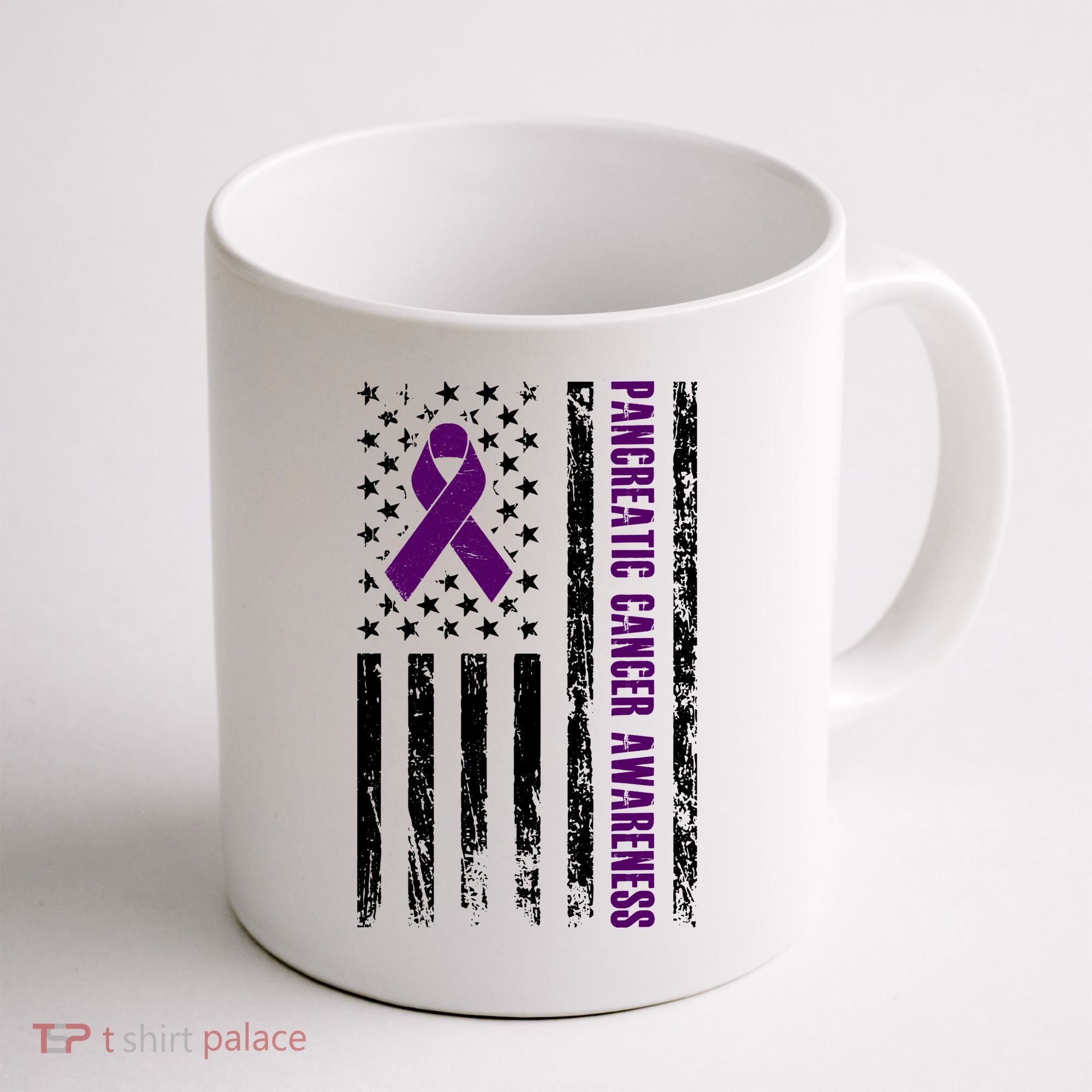 Pancreatic Cancer Awareness Purple Ribbon Coffee Mug