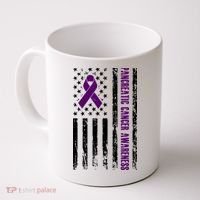 Pancreatic Cancer Awareness Purple Ribbon Coffee Mug thumb 0