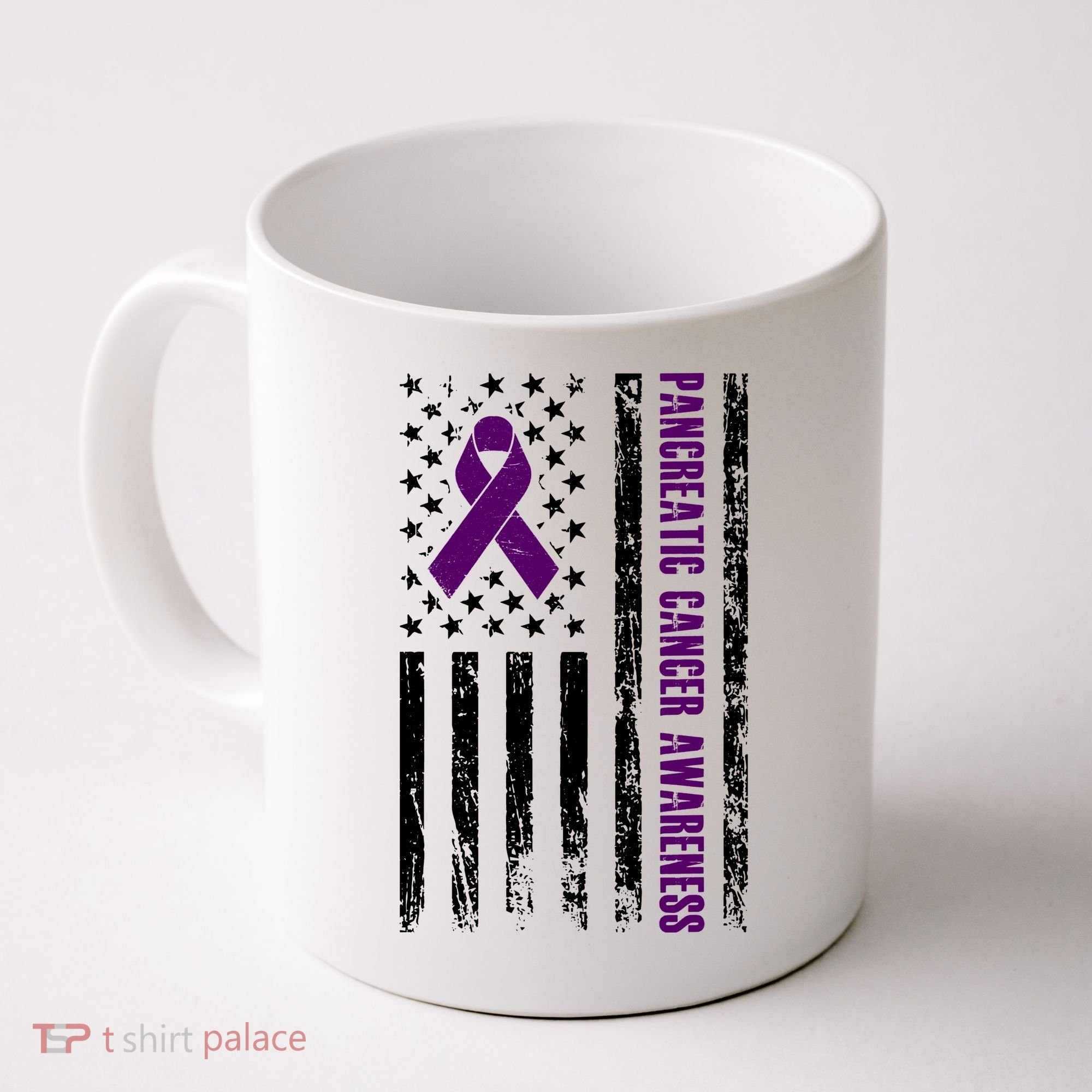 Pancreatic Cancer Awareness Purple Ribbon Coffee Mug