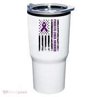 Pancreatic Cancer Awareness Purple Ribbon Tumbler thumb 0
