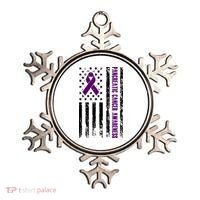 Pancreatic Cancer Awareness Purple Ribbon Ornament thumb 0