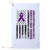 Pancreatic Cancer Awareness Purple Ribbon Golf Towel thumb 0
