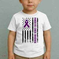 Pancreatic Cancer Awareness Purple Ribbon Toddler T-Shirt thumb 2