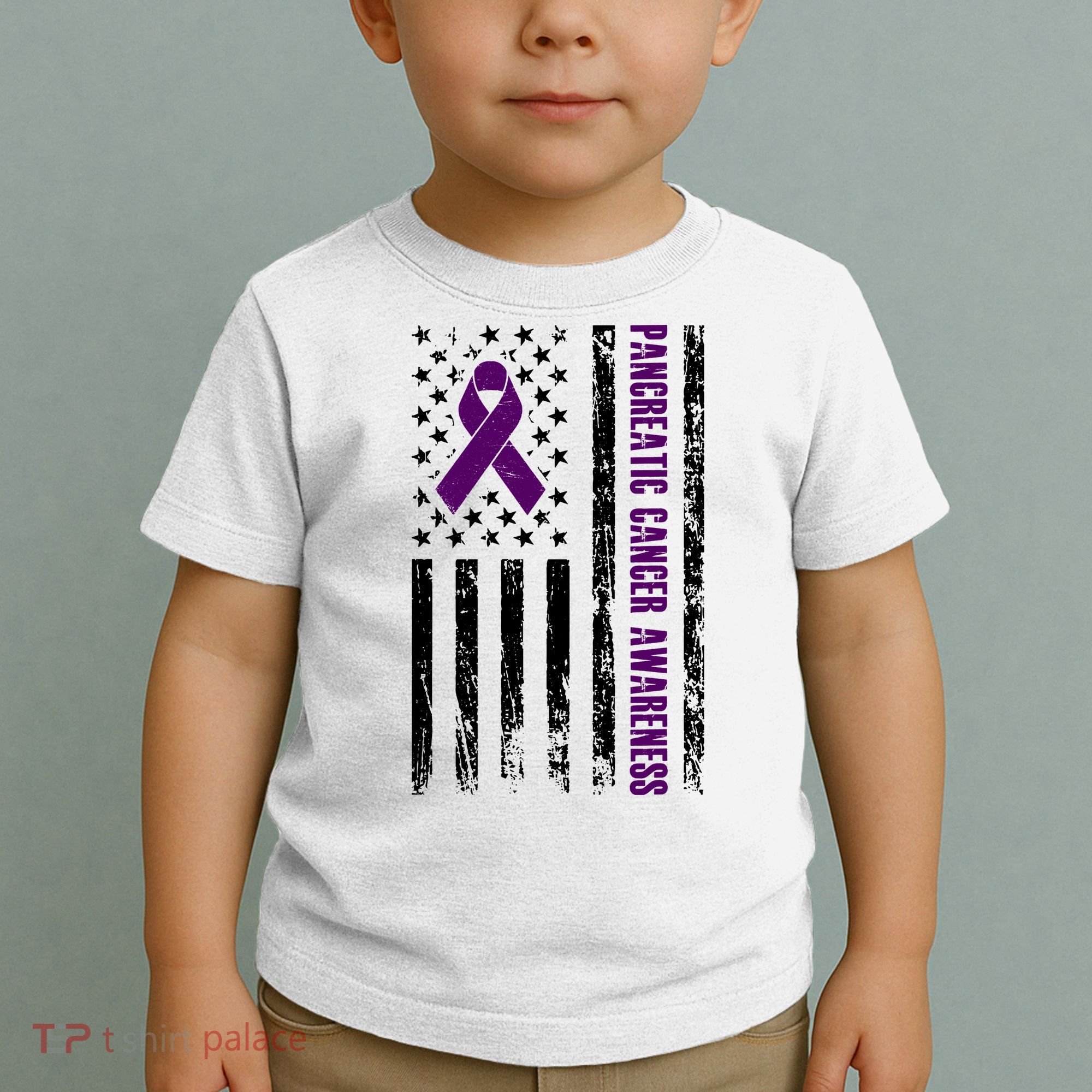 Pancreatic Cancer Awareness Purple Ribbon Toddler T-Shirt