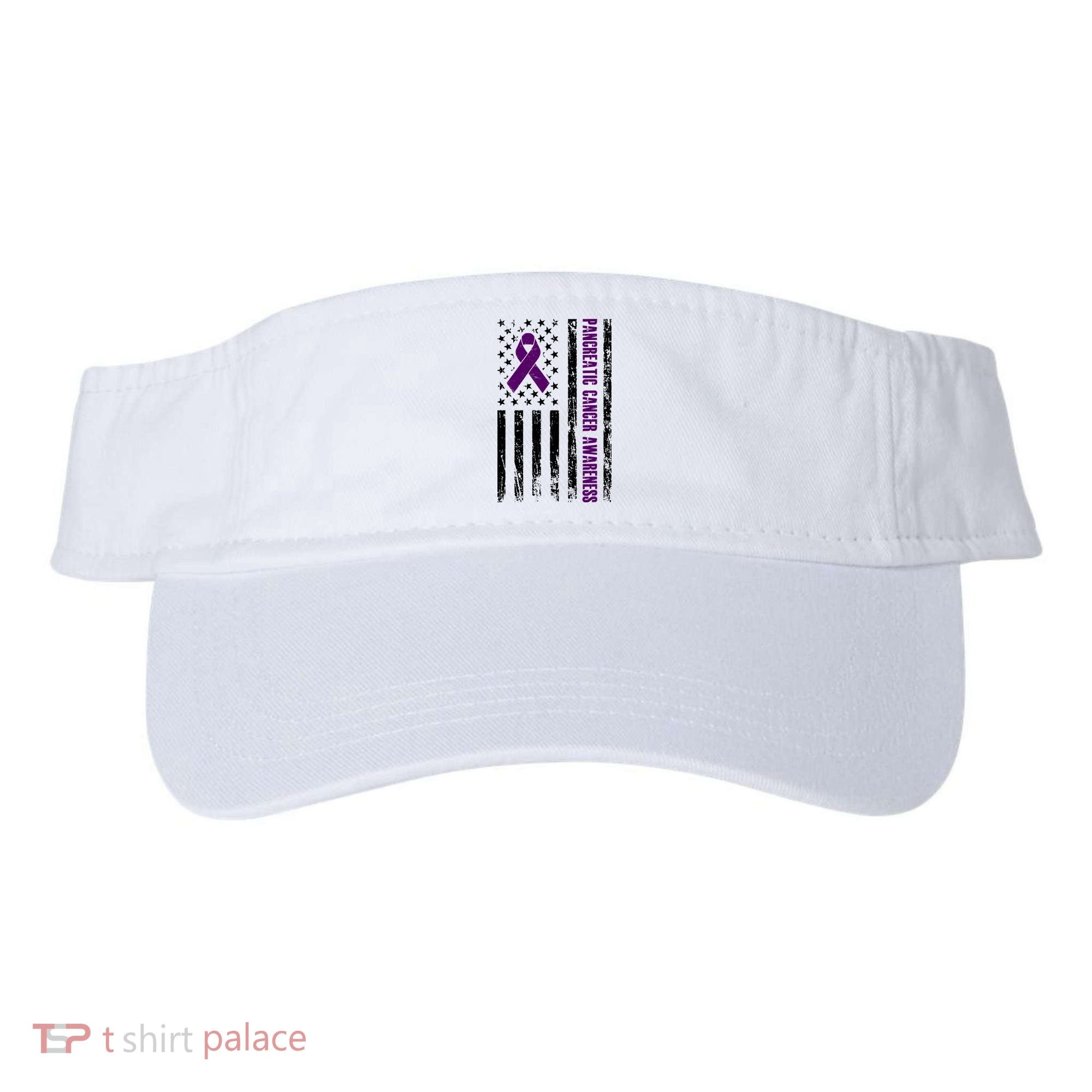 Pancreatic Cancer Awareness Purple Ribbon Visor